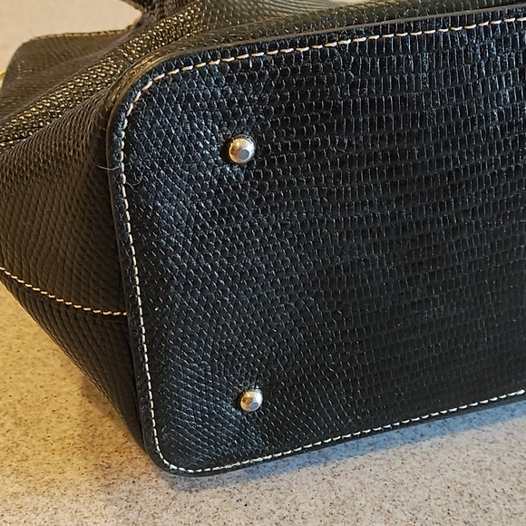 Large black D&B textured leather satchel - Picture 5 of 9